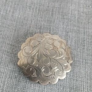 SSterling Silver Engraved Brooch